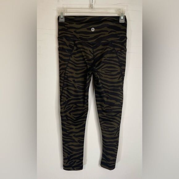 5 for $25🔥Nordstrom X by Gottex Olive Green Zebra Leggings XS - Picture 2 of 7